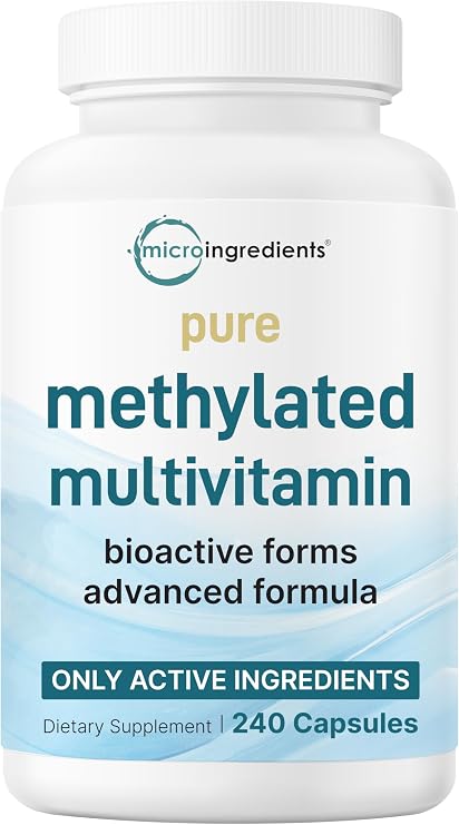 Micro Ingredients Pure Methylated Multivitamin Supplement, 240 Capsules