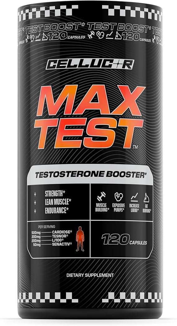 Cellucor Max Test Testosterone Booster, 120 Capsules