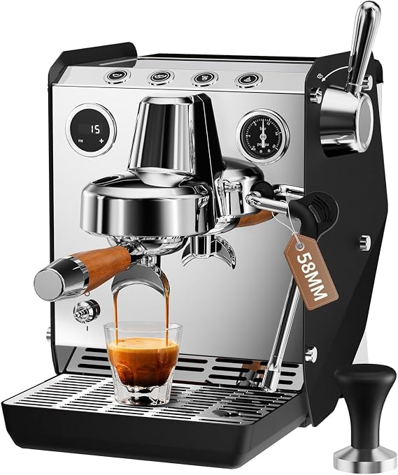 15Bar Semi-Automatic Espresso Machine with Milk Frother Steam Wand