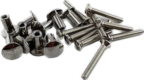Harris Hardware 90206 Chrome Plated Steel Tamperproof One Way Fastener Set for Latch for 7/8 in. Doors, 10 Sets
