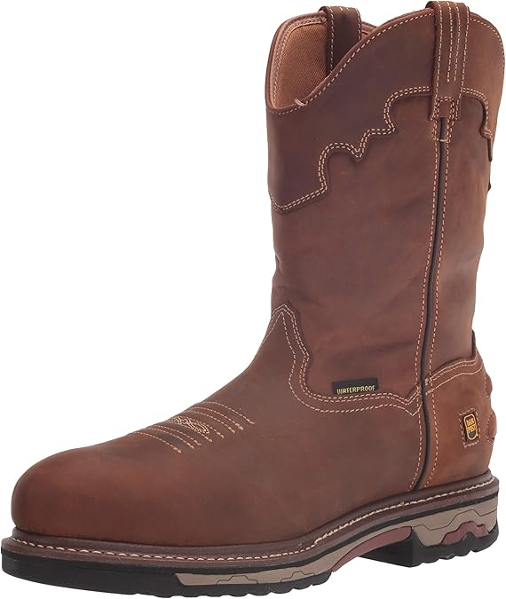 Dan Post Mens Journeyman 1 Inch Waterproof Composite Toe Work Safety Shoes Casual - Brown