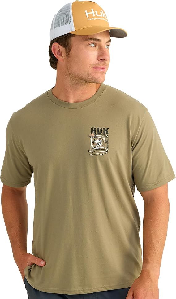 HUK Men's Kc Scott Short Sleeve Tee, Performance Fishing T-Shirt