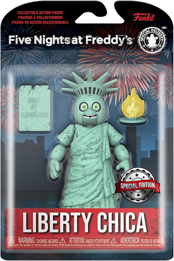 Funko Five Nights at Freddy's Liberty Chica Interlocking Action Figure - Plush Liberty Chica Action Figure