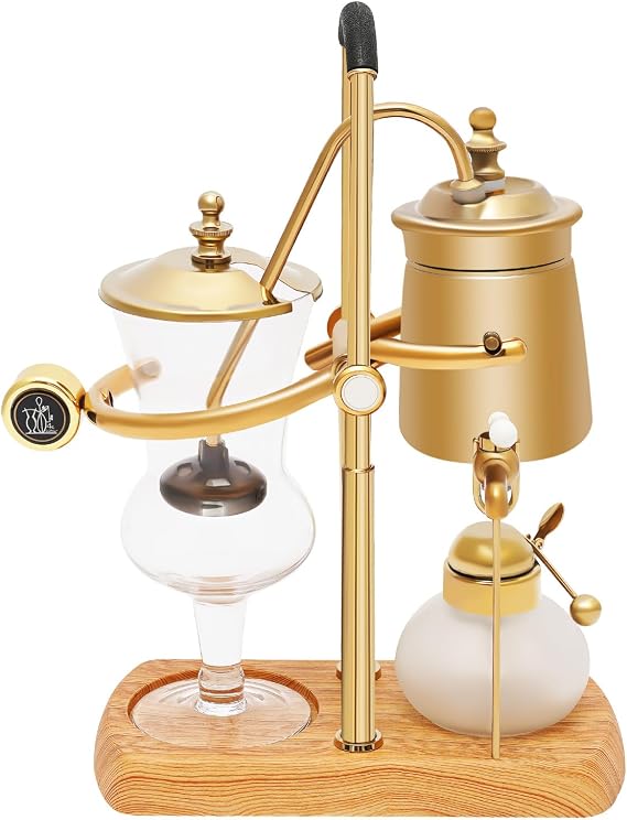 Siphon Syphon Coffee Maker 15OZ Syphon Coffee Brewer Countertop Vacuum Coffee Maker Detachable Siphon Brewer Coffee Maker, 4 Cups (400ML)