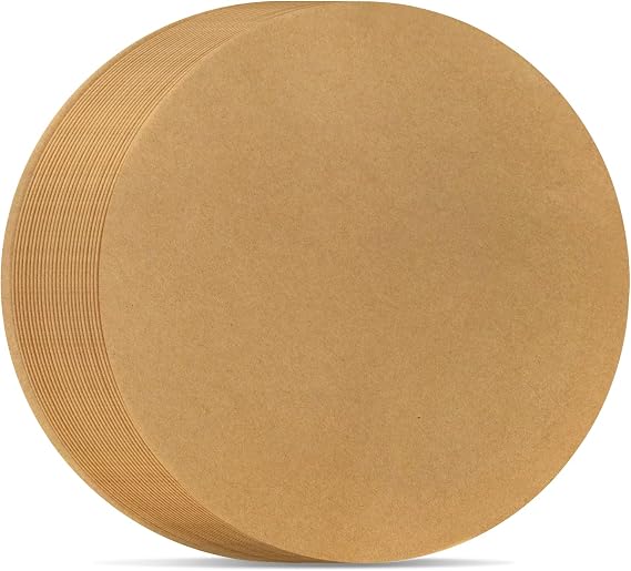 DISSKNIC 8 Inch Parchment Paper Rounds, 200PCS Unbleached and Non Stick Baking Parchment Rounds, Precut Round Parchment Paper for Baking Sheets Round, Cake Pans, Springform Pan, Bamboo Steamer