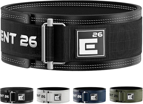 Hybrid Leather Weightlifting Belt for Men & Women - Self locking Adjustable Leather Lifting Belt for Powerlifting & Functional Fitness - Weight Belt, Squat Belt, Back Support - Patent Pending