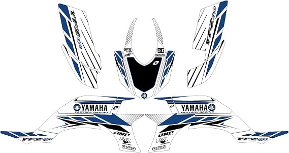 ATV Graphics Wrap Kit Compatible with Yamaha YFZ450 (YFZ 450 Design) - Premium 21MIL Laminated Cast Vinyl Decals, Made in USA, 5-Year UV Protection