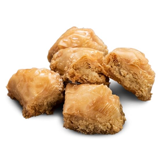 Shatila Food Products Baklawa, Mini Roses Cashews Pastry, 66 Pieces | Mediterranean sweets Arabic desserts, no artificial preservatives or sweeteners, freshly prepared daily