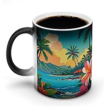 ACEPrints Hello Hawaii Color Changing Mug Heat Sensitive Coffee Mugs Unique Magic Ceramic Cup Funny Art Mug Large Novelty Tea Cup Personalized Discoloration Mugs for Xmas Funny Gifts