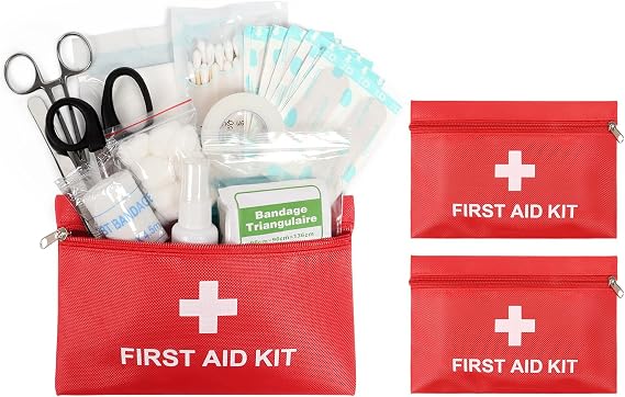 Empty First Aid Pouch Durable for Building Your Own Kit (2Pack)
