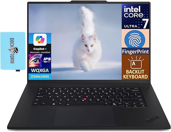 Lenovo ThinkPad P1 Gen 7 Mobile Workstations 16.0" IPS WQXGA Display (Intel Ultra 7-155H, RTX 1000 Ada 6GB, 16GB LPDDR5X, 2TB SSD, Backlit KB, Win11P) w/DKZ Hub USB Port Expander