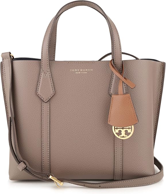 Tory Burch 81928 093 Small Triple Complete Tote Bag, Brown Gray