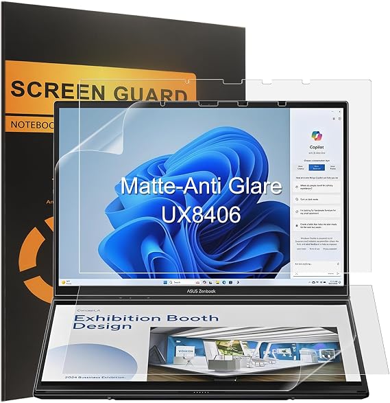 4 Pack Anti Glare (Matte) Screen Protector for ASUS Zenbook Duo 14 UX8406