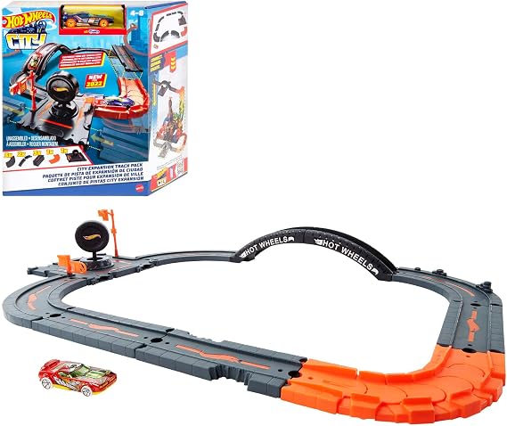 Hot Wheels Pist Dünyası oyun seti Hot Wheels™ Pist Dünyası seti, 1 adet arabayla birlikte 10 parça set, 4 yaş ve üzeri çocuklar için hediye HDN95