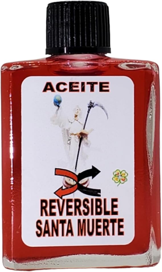 Holy Death x Reversible Oil (Santa Muerte X Reversible Aceite) Spiritual Anointing Oil by CASA ESOTERICA MAGICK SPACE-0.5 FL OZ (1 Pack)