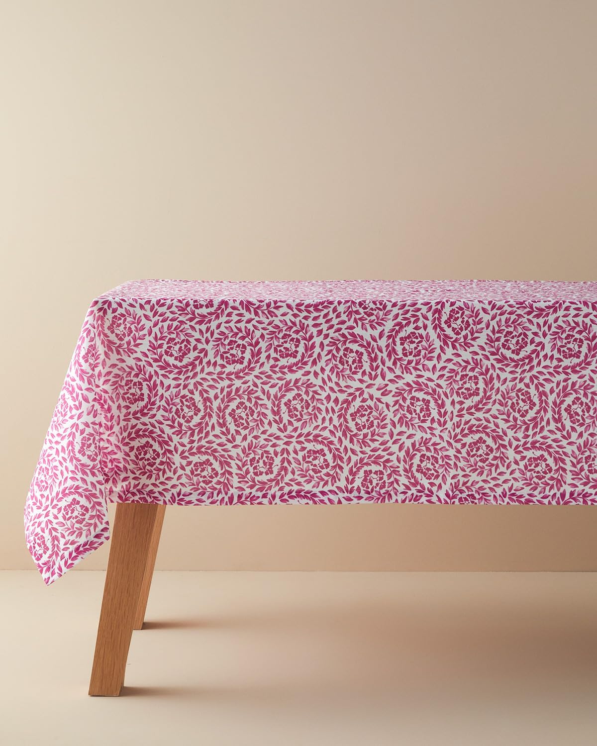 English Home Carnival Floral Polyester Tablecloth Fuchsia