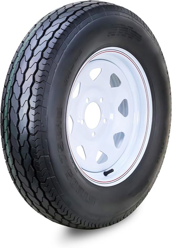 Free Country Trailer Tire Wheel ST205/75D15 6PR 101L 5X4.5 White Spoke Rim