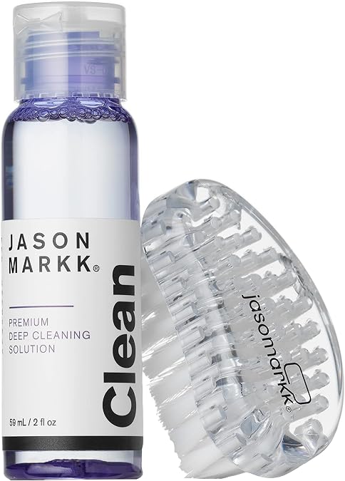 Jason Markk Starter Kit, Shoe Cleaner, 2-Piece Set, Deep Cleaning Solution & Durables Brush, Sneaker Care, Ideal for Footwear, Safe for Midsoles, Full-Grain Leather, Rubber, Plastic, and More, 2oz