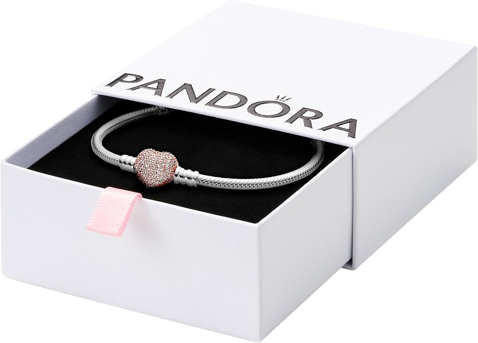 PANDORA Moments Studded Chain Bracelet - Compatible Moments Charms - Charm Bracelet for Women - Gift for Her - With Gift Box - 7.1''