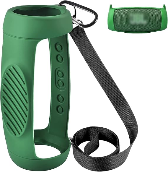 Comecase Silicone Speaker Cover for JBL Charge 5 with Strap and Carabiner