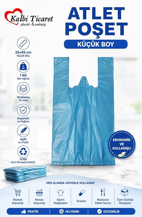 Heart Trade Thick Blue Bag Small Size 1 Kg Rustle Athlete Bag Market Greengrocer Bag Garbage Bag