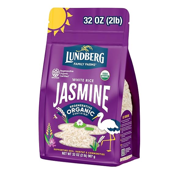 Lundberg Organic California White Jasmine Rice, 32 Ounce