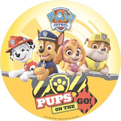 Dekora 160129 for PAW PATROL fans Round 20cm Edible WAFER cake topper.