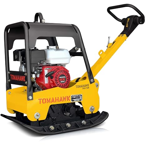 Tomahawk 6.5 HP Honda Reverse Hydraulic Plate Compactor for Asphalt, Aggregate, Cohesive Soil Compaction
