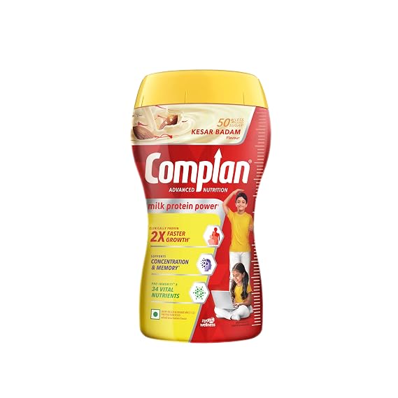 Complan Nutrition and Health Drink Kesar Badam, 500gm (Jar)