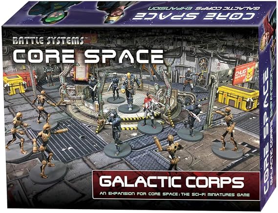 Battle Systems Core Space Galactic Corps Expansion Set - 28mm Miniatures - Board Game -Event Cards -Modular 3D Terrain - Wargaming BSGCSE002