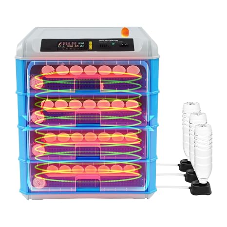 Egg Incubator, Incubators for Hatching 200-240 Eggs, Egg Incubators with Automatic Egg Turning and Humidity Control, for Chickens Ducks Goose Quail Birds