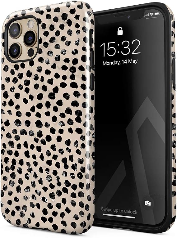 BURGA Unisex Phone Case for iPhone 12 Pro Max Dual-Layer Design with Shock-Absorbing Silicone & Durable Exterior, Scratch-Resistant Finish and Raised Bezel Edge for Screen Protection & Daily Use