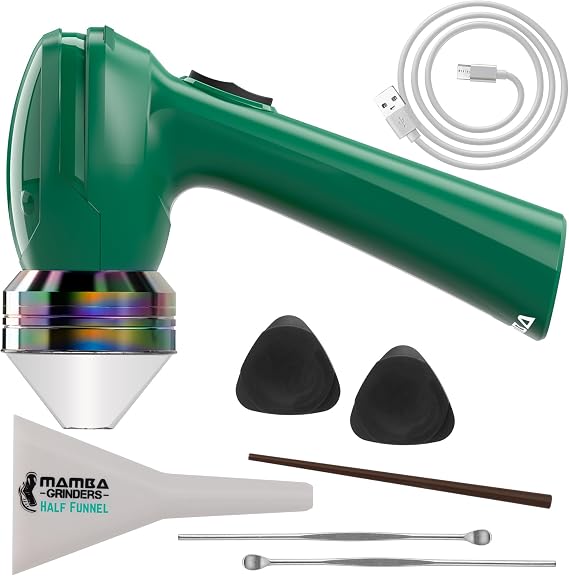 Mamba Grinder Electric Spice Grinders. Easy to Load One-Handed Use 1g USB Rechargeable Mill