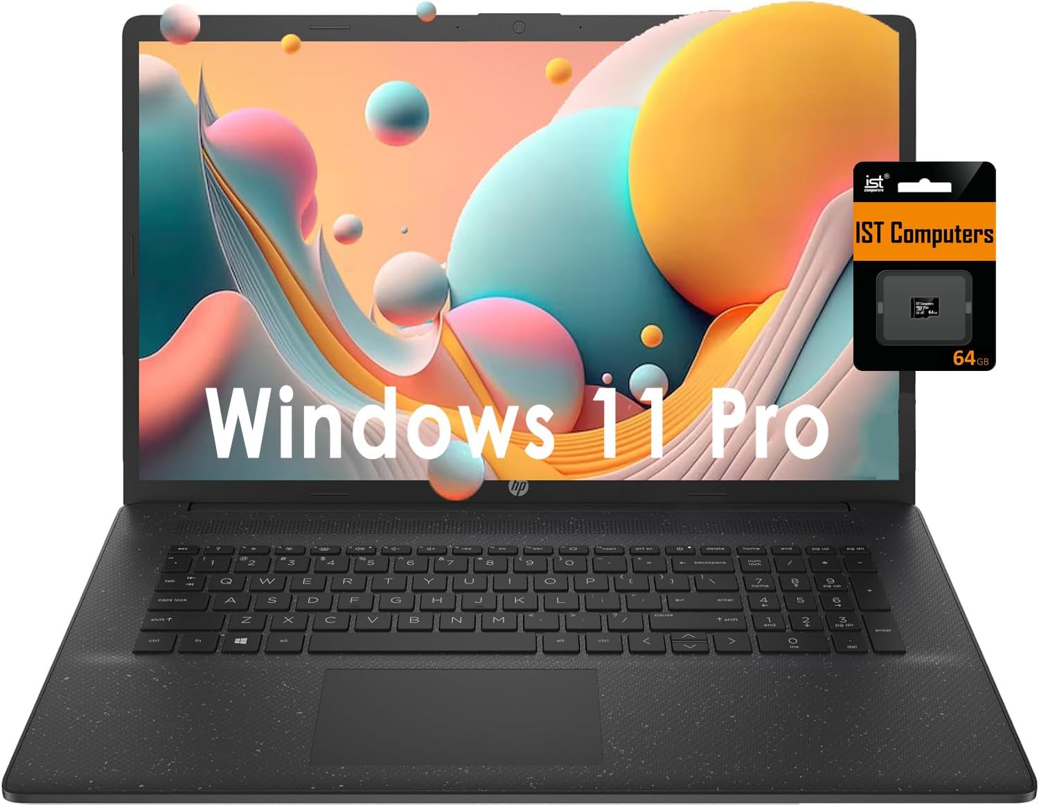 hp 17 Laptop 17.3 FHD Anti-glare, Intel 12th Gen 10-Core i7-1255U, 32GB RAM, 1TB SSD Home &amp; Business Laptop, Long Battery Life, Numpad, Fast Charge, Webcam, Wi-Fi, IST SD Card, Win 11 Pro, Black