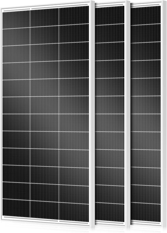 600 Watt Solar Panel, 3 Pack of 200W Monocrystalline Cell High-Efficiency PV Module, 25% Conversion Rate 12V Solar Panels for Homes Camping RV Battery Boat Caravan and Other Off-Grid Applications