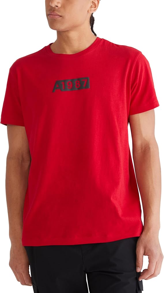 AEROPOSTALE Men's 1987 Box Logo Short Sleeve Tee