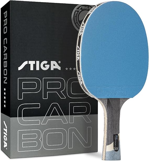 Stiga プロカーボン パフォーマンスレベル 卓球ラケット カーボンテクノロジー トーナメントプレー用 - 赤と青の色