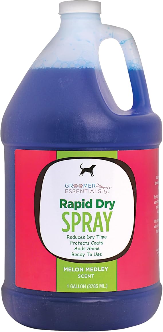 GROOMER ESSENTIALS Rapid Dry Spray - Fast Drying and Conditioning - Gallon