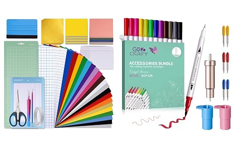 GO2CRAFT 70Pcs Accessories Bundle for Cricut Joy & 21Pcs Perfect Draw Then Cut Tools