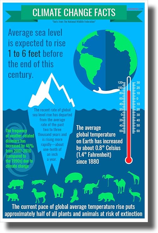 Climate Change Facts - New Environmental Awareness POSTER