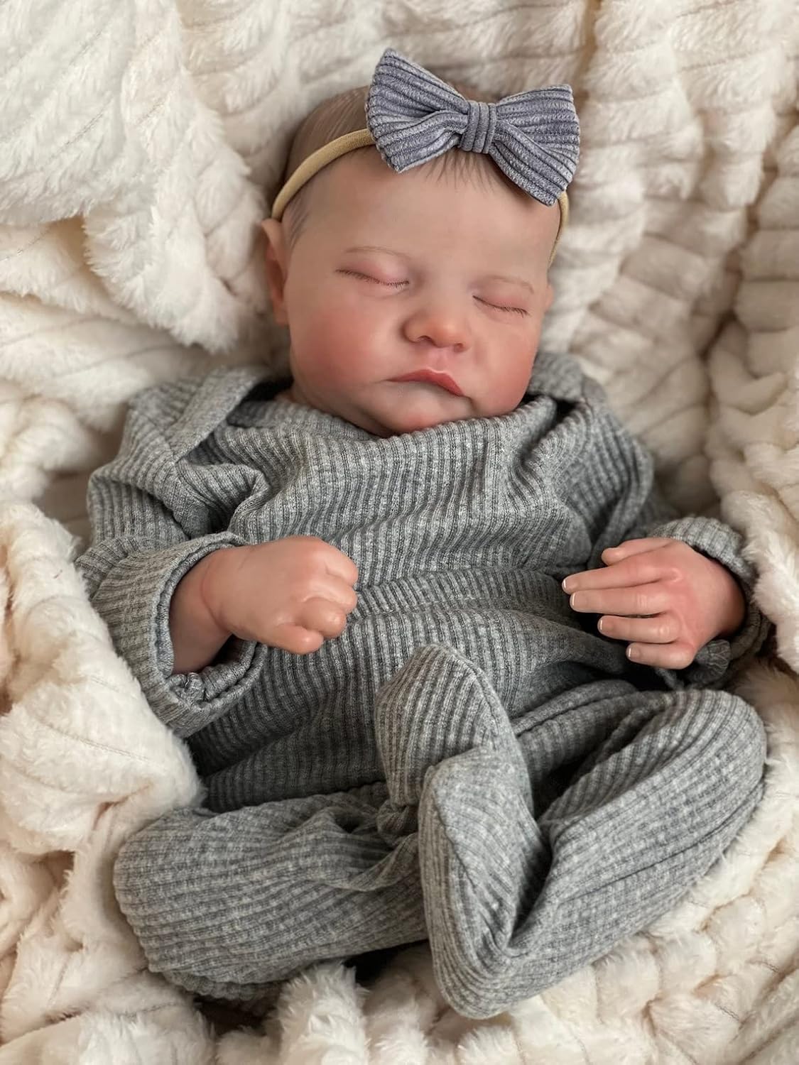 Anano Newborn Babies That Look Real Born Baby 19 Inch Real Life Baby Dolls Girl Newborn Dolls That Look Real Looking Baby Dolls Boy Reborn Baby Boys Sleeping Reborn Baby Open Mouth for Kids 3