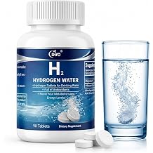 DVO Hydrogen Water Tablets 90 Effervescent Molecular Hydrogen Supplement Fast Dissolve Hydrogen-Rich Water for Antioxidant & Energy Support Sugar-Free, Vegan