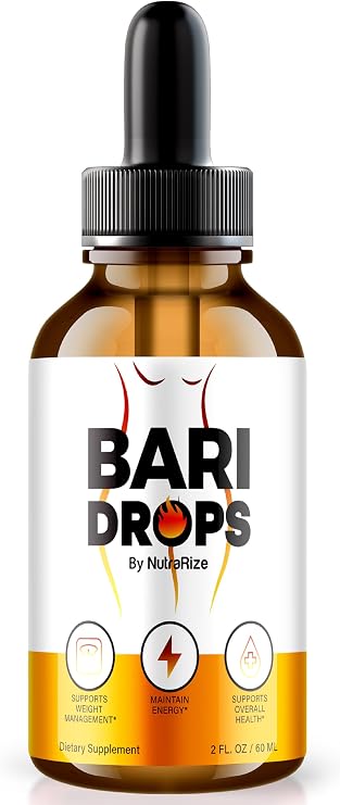 NutraRize bari Drops, bari Drops Extract, bari Liquid Drops, Official Bari Drops Formula, Butchers Broom, Grape Seed, Baridrops, Bari Liquid Drop (30 Servings)