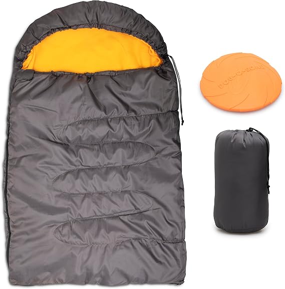 YAKCAM Dog Sleeping Bag, Waterproof Fleece, Portable Camping Bed 45x29 inch