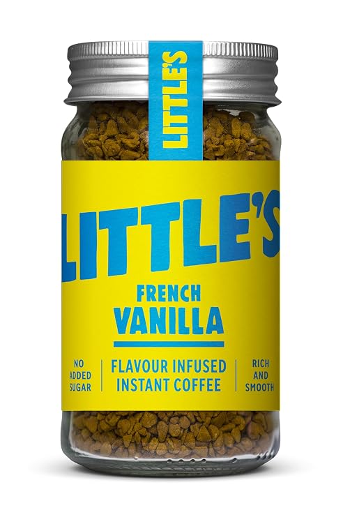 Littles French Vanilla Instant Coffee No Added Sugar, Freeze-Dried Coffee Instant Flavored Coffee (1.76 Ounce, French Vanilla) 14 Servings Per Jar