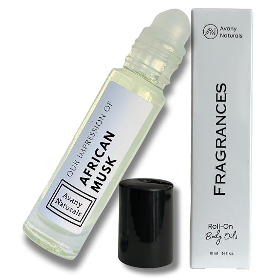 African Musk Perfume Oil - Layering Fragrances, Unisex Perfumes for Women Men, Travel Size Cologne, Roll On Scented Body Oil (African Musk - Unisex)