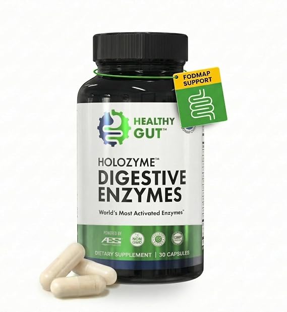 Healthy Gut HoloZyme | Max Strength Digestive Enzymes | 15 Servings