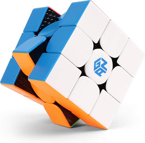 GAN 356 R S Speed Cube Gans 356R 3x3 Stickerless Gan356 RS 3x3x3 Speed Cube GES V3 System with Extra Blue Pouch