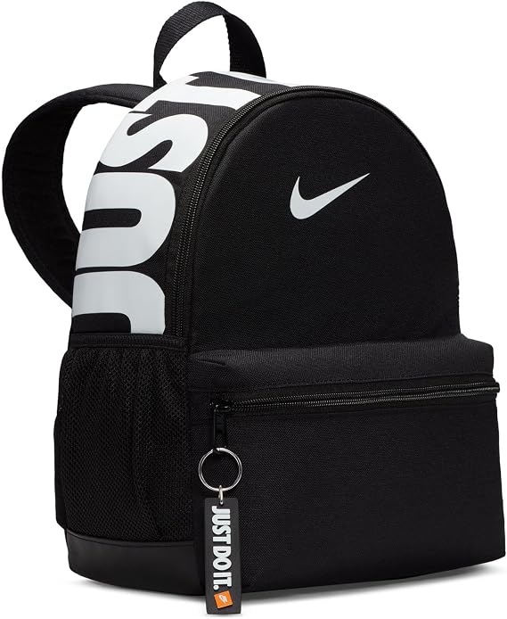 Nike Y Nk Brsla Jdi Mini Bkpk Sports Backpack - Black/Black/(Glossy White), MISC