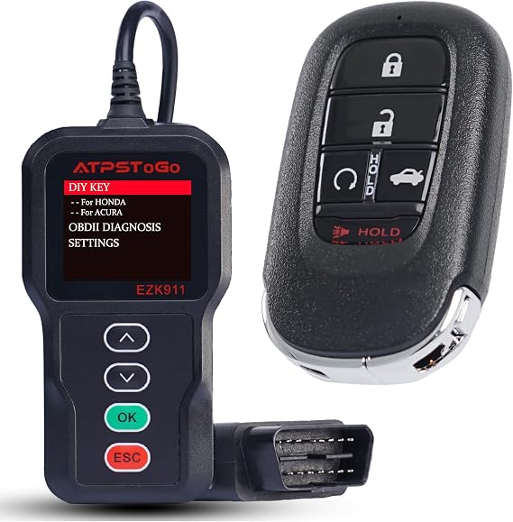 DIY Key Fob Replacement Compatible with 2022 2023 2024 Honda Civic Accord Keyless Entry Remote Control Key Replace Kit FCC ID: KR5TP-4 5 Button